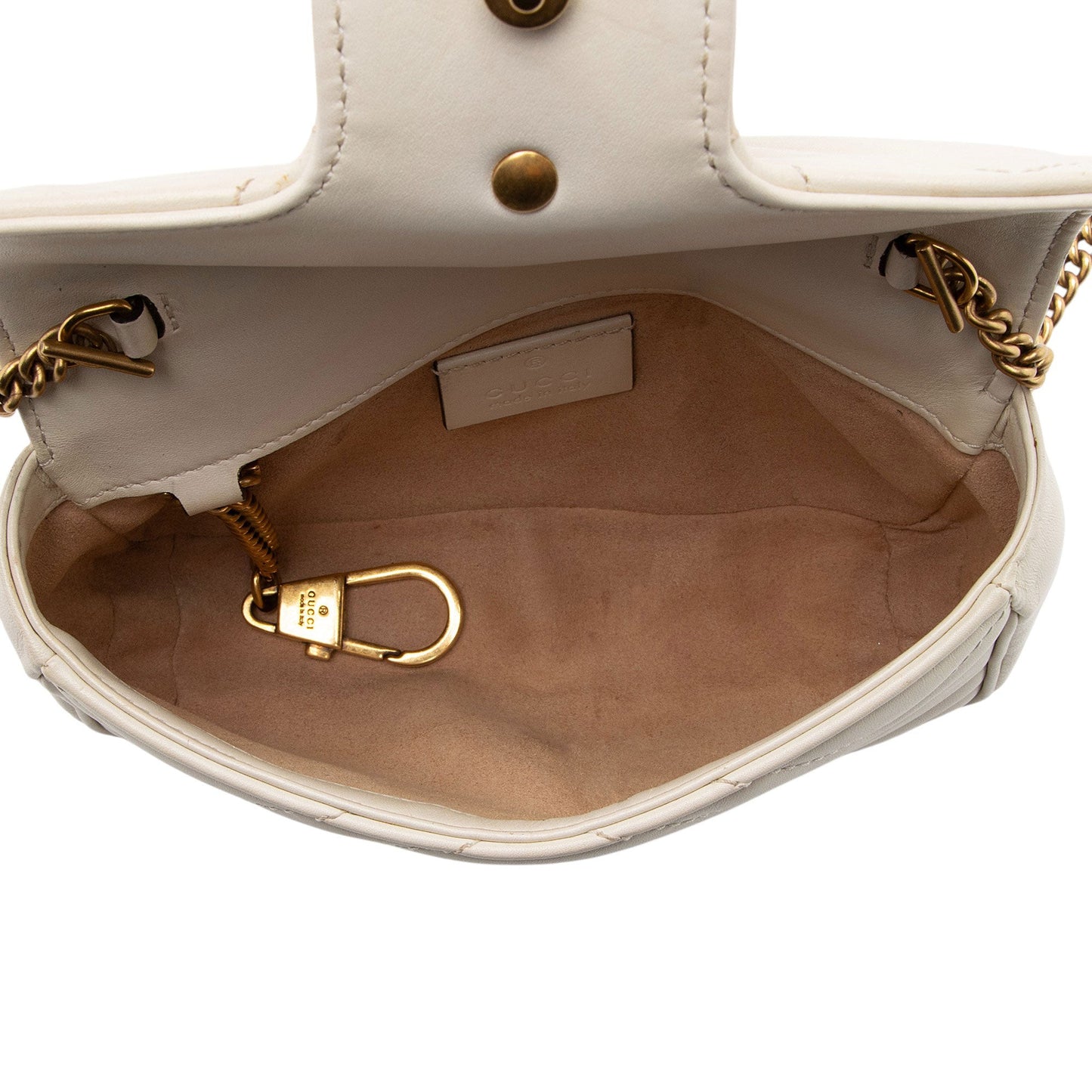 Gucci Matelasse Leather GG Marmont Super Mini Flap Bag