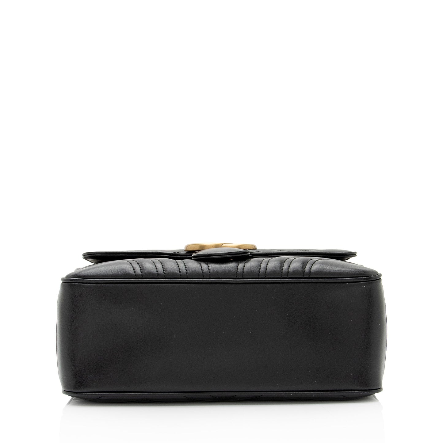 Gucci Matelasse Leather GG Marmont Top Handle Zip Around Small Shoulder Bag (SHF-wK4h1j)