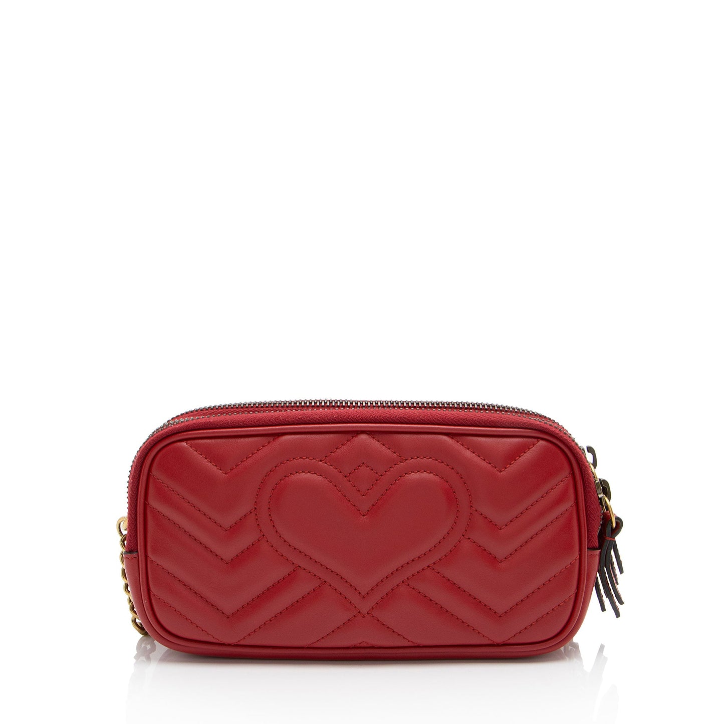 Gucci Matelasse Leather GG Marmont Triple-Zip Mini Bag
