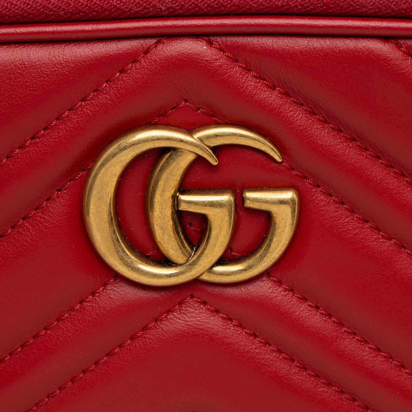 Gucci Matelasse Leather GG Marmont Triple-Zip Mini Bag