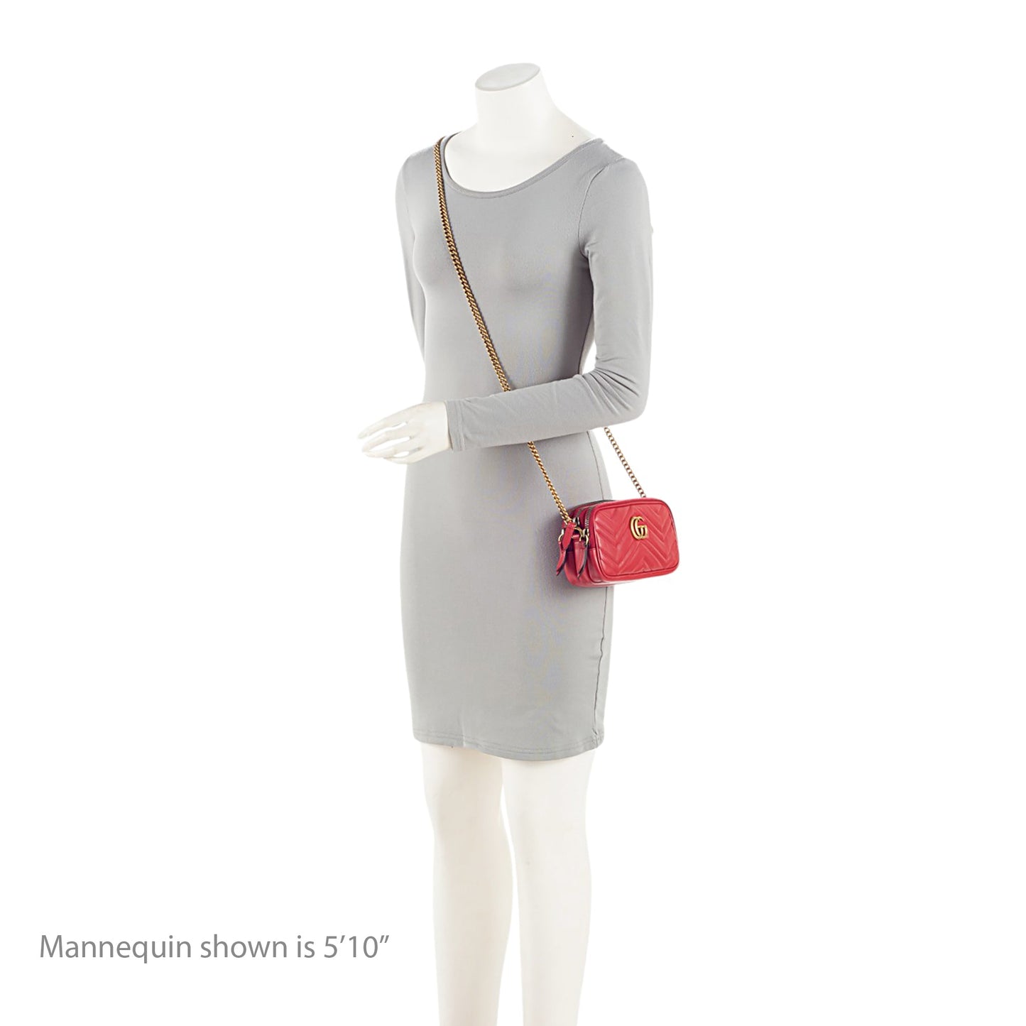 Gucci Matelasse Leather GG Marmont Triple-Zip Mini Bag
