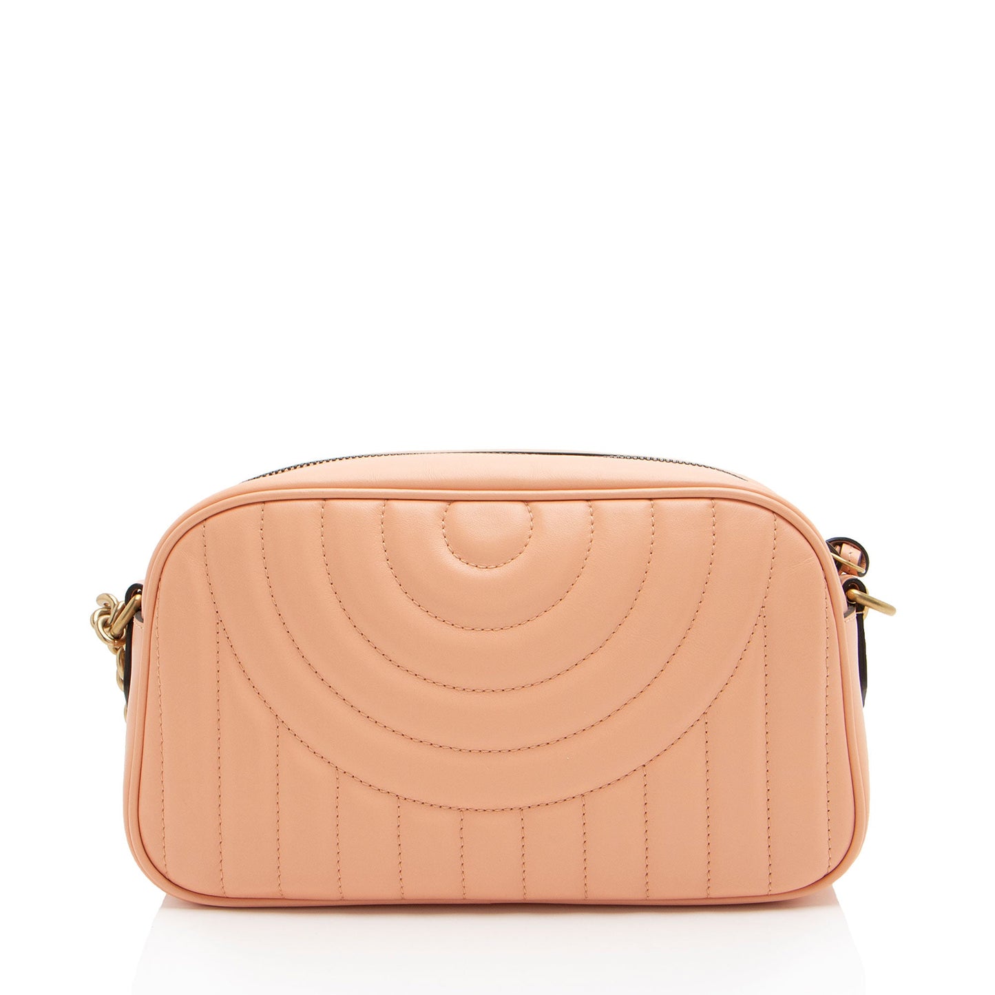 Gucci Matelasse Leather GG Marmont Vertical Ring Small Shoulder Bag