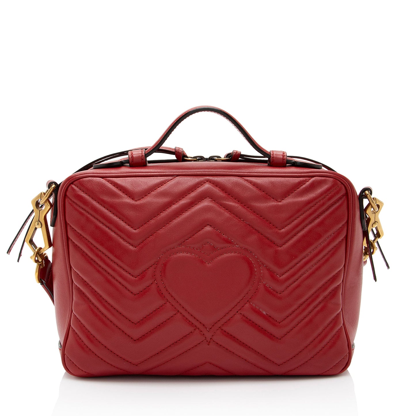 Gucci Matelasse Leather GG Marmont Zip Around Top Handle