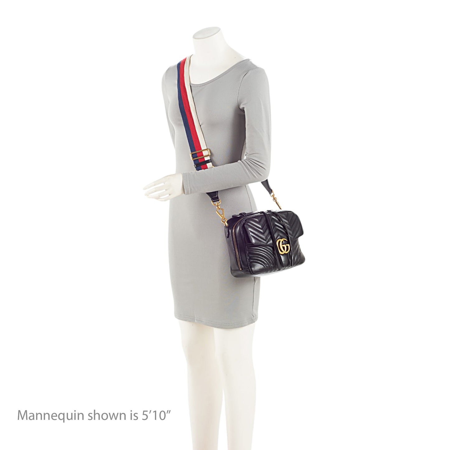 Gucci Matelasse Leather GG Marmont Zip Around Top Handle (SHF-aqAv76)