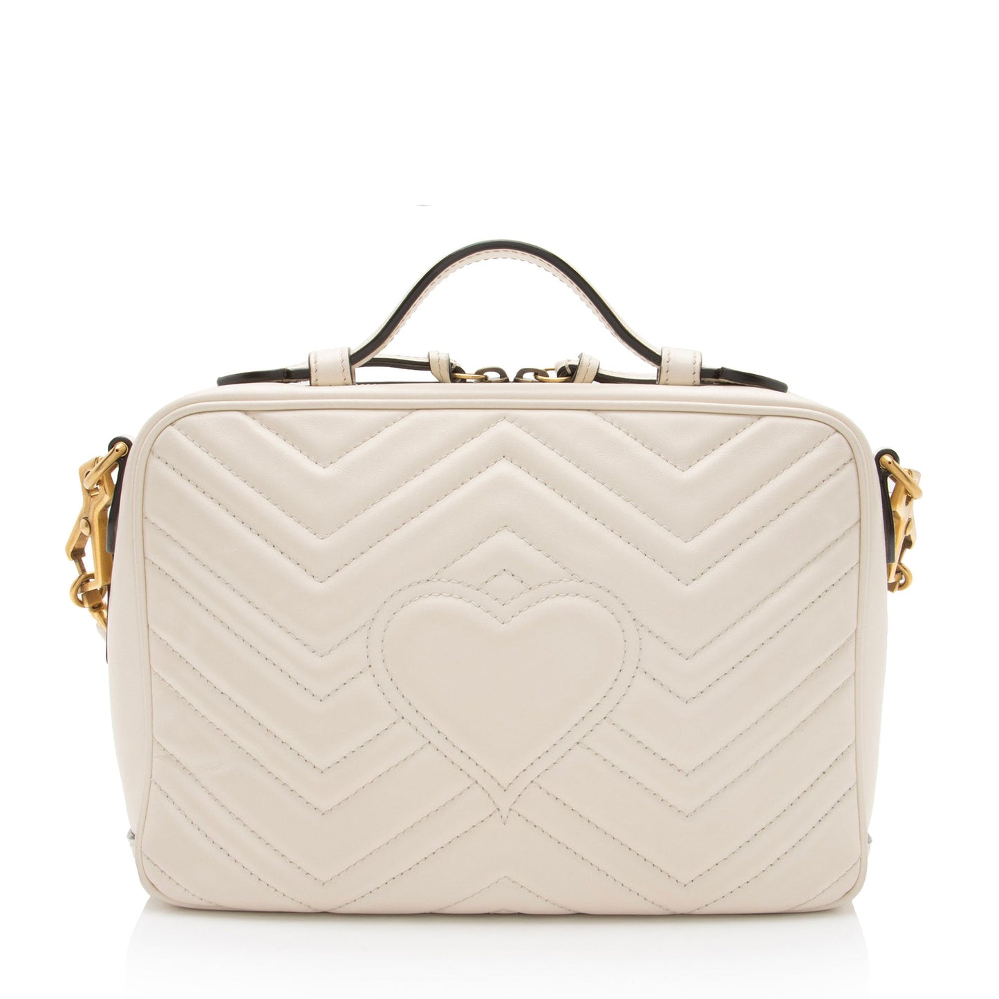Gucci Matelasse Leather GG Marmont Zip Around Top Handle (SHF-mIutYM)