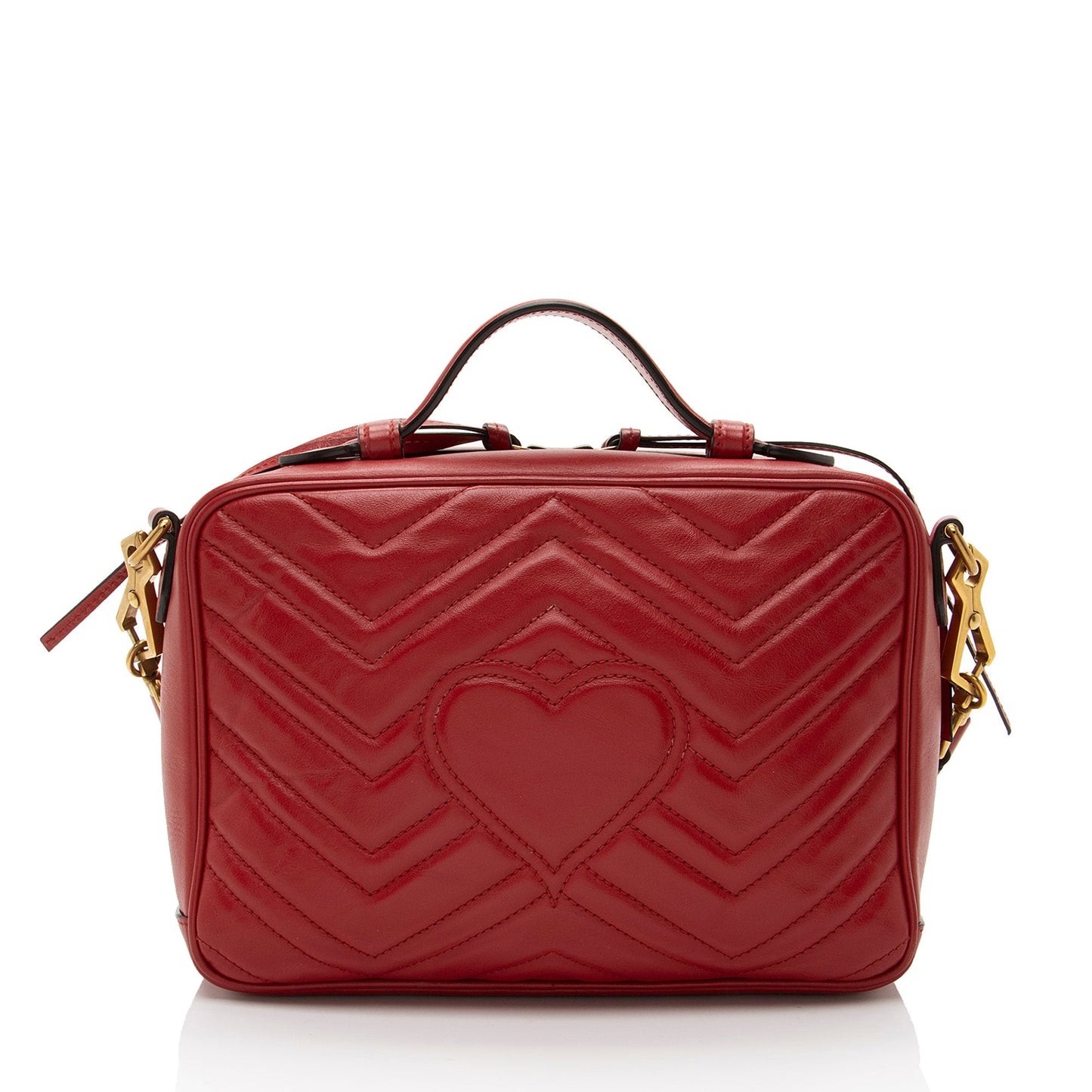 Gucci Matelasse Leather GG Marmont Zip Around Top Handle