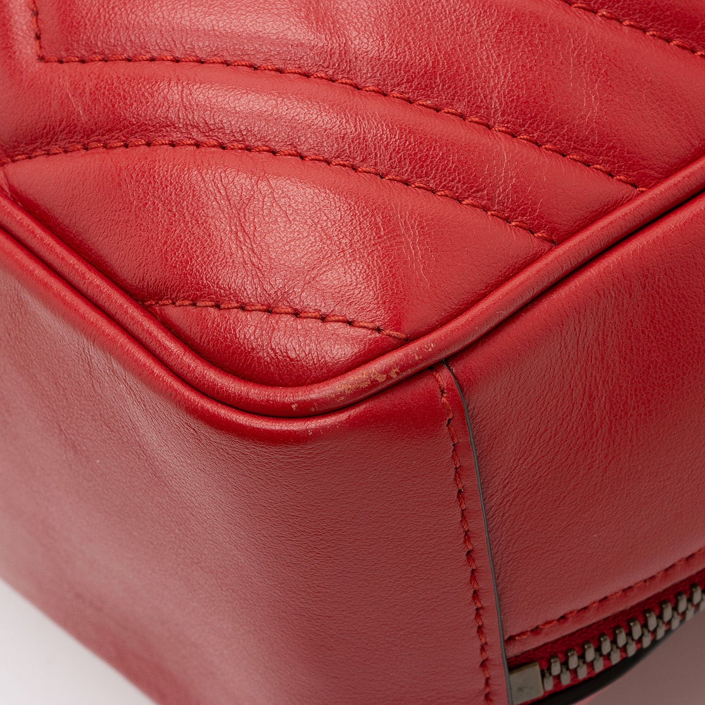 Gucci Matelasse Leather GG Marmont Zip Around Top Handle