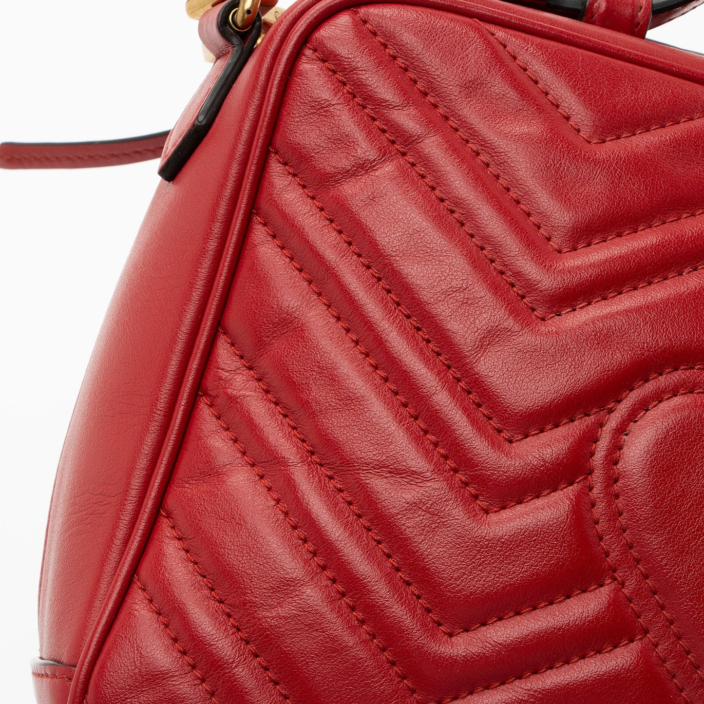 Gucci Matelasse Leather GG Marmont Zip Around Top Handle