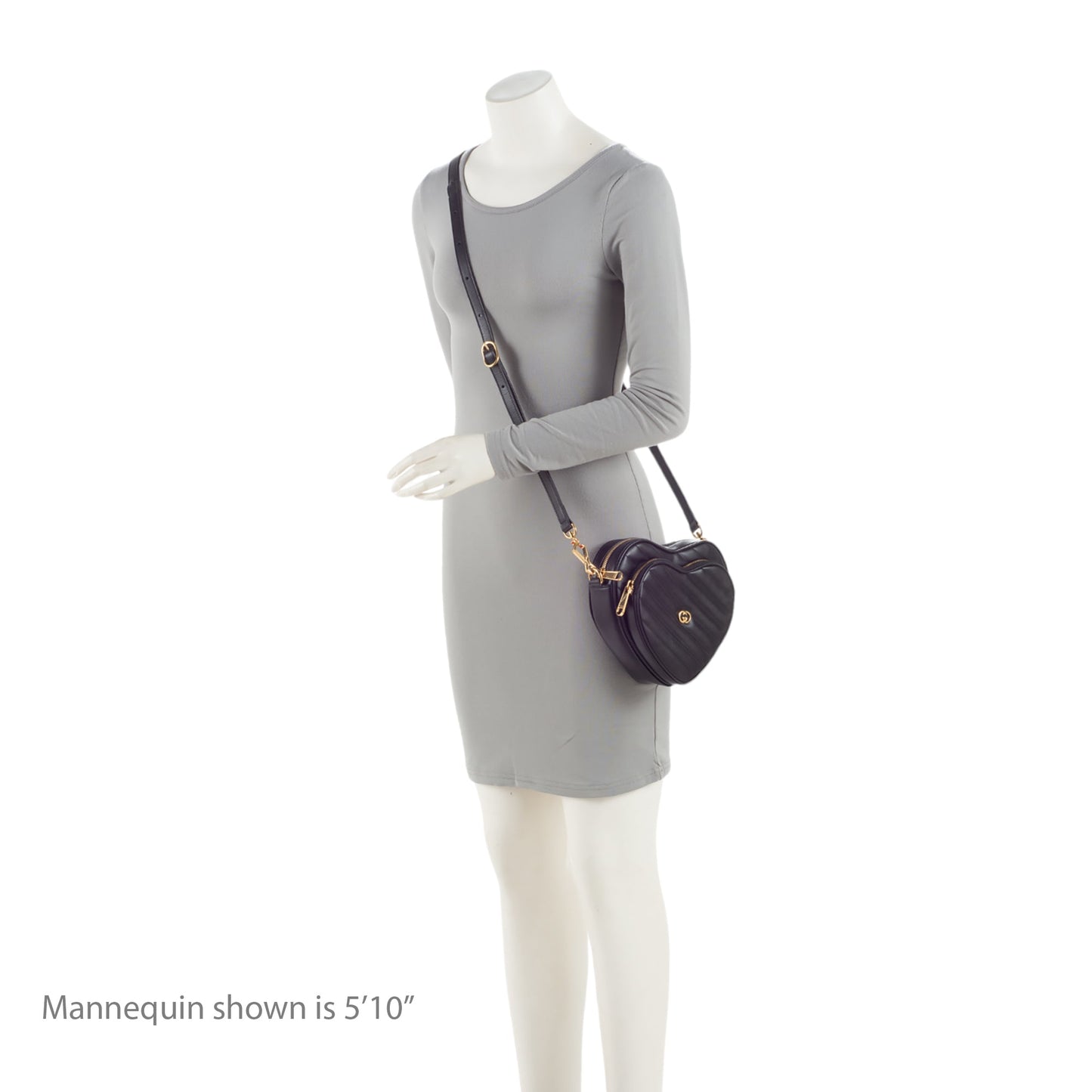 Gucci Matelasse Leather Interlocking G Heart Mini Shoulder Bag