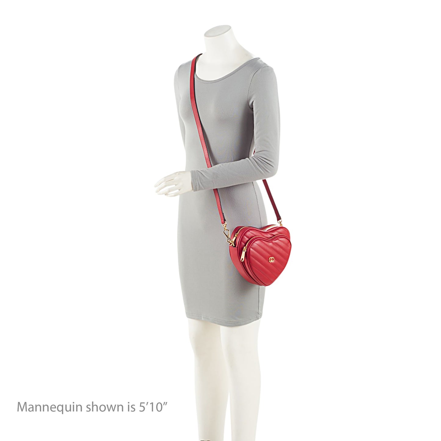 Gucci Matelasse Leather Interlocking G Heart Mini Shoulder Bag