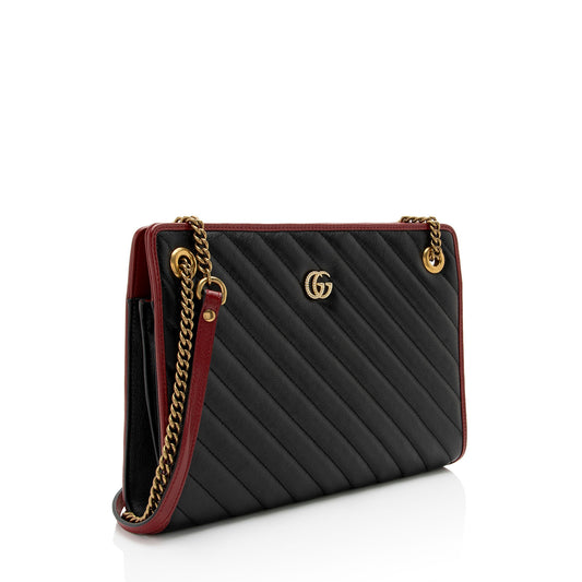 Gucci Matelasse Leather Torchon GG Marmont Chain Tote