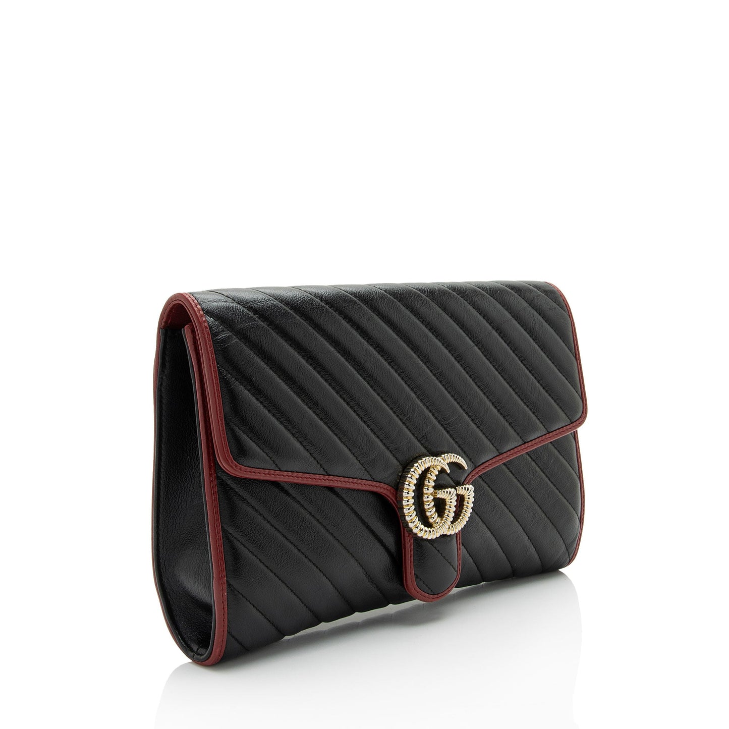 Gucci Matelasse Leather Torchon GG Marmont Clutch (SHF-GnVwkR)