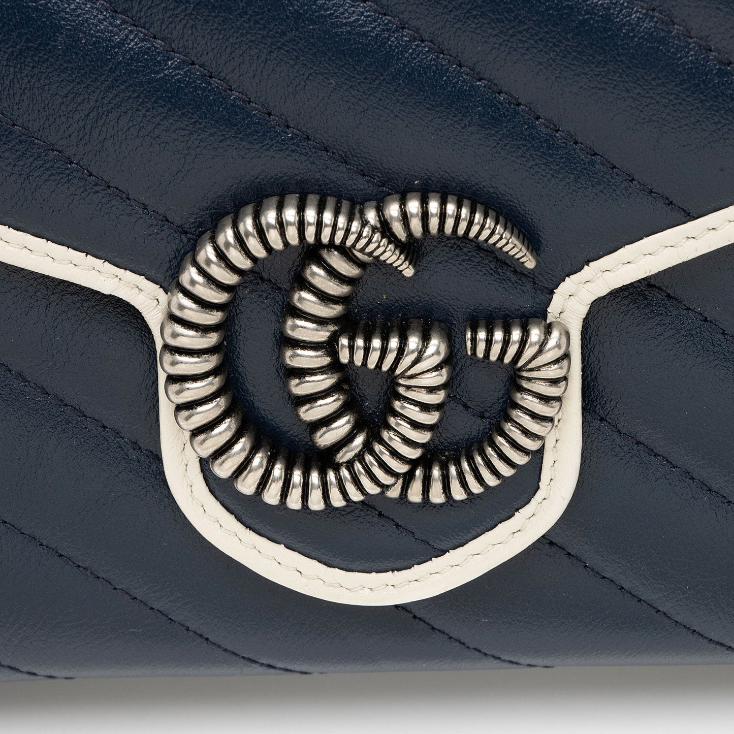 Gucci Matelasse Leather Torchon GG Marmont Mini Chain Bag