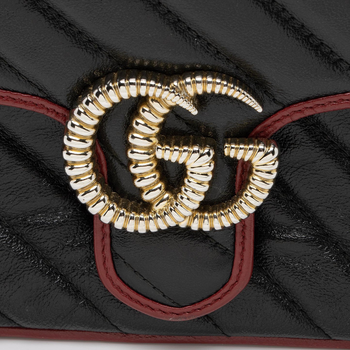 Gucci Matelasse Leather Torchon GG Marmont Mini Top Handle Bag (SHF-bIyeeK)