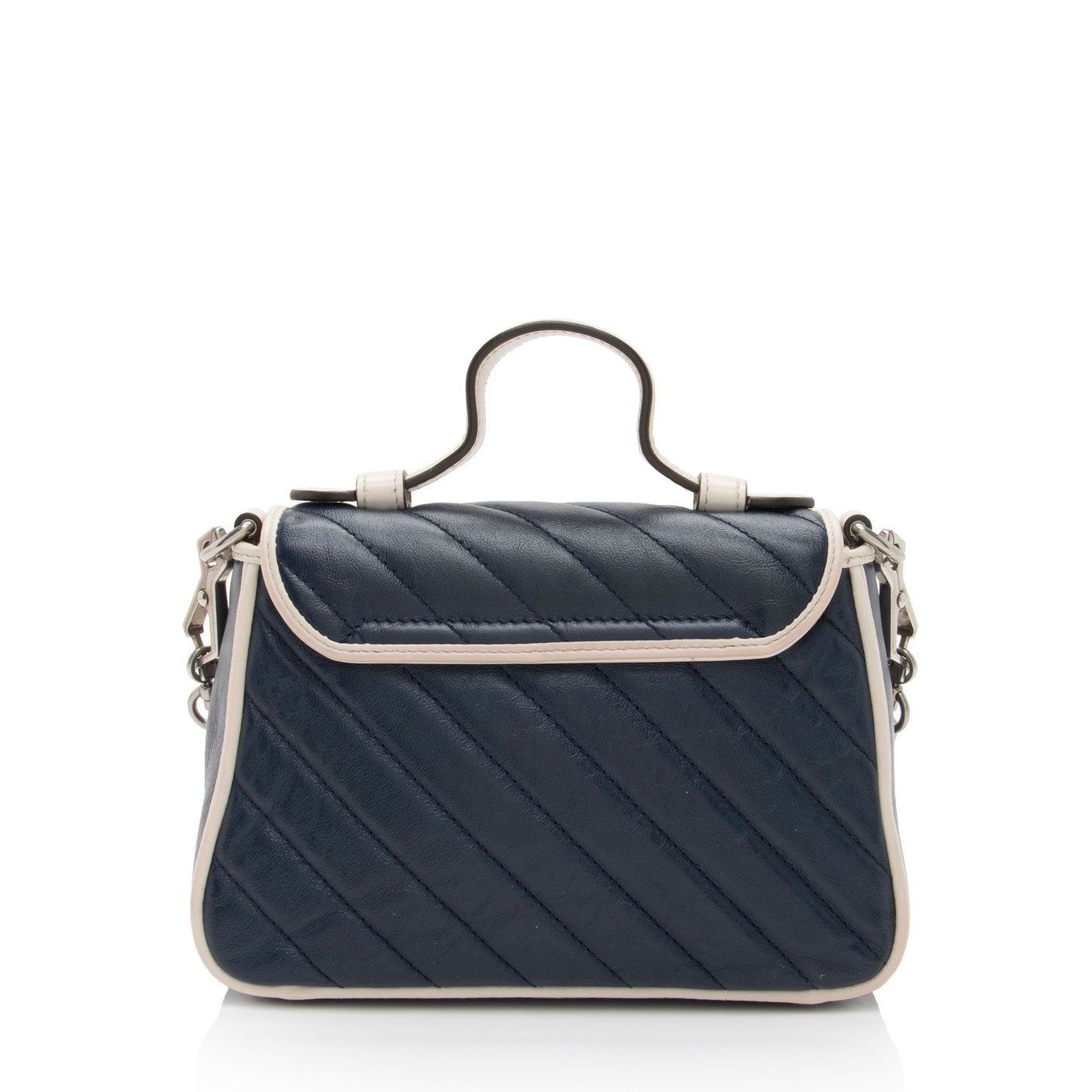 Gucci Matelasse Leather Torchon GG Marmont Mini Top Handle (SHF-MlSIP6)