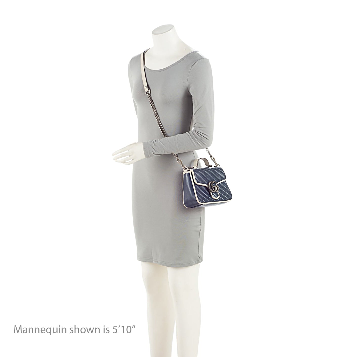 Gucci Matelasse Leather Torchon GG Marmont Mini Top Handle (SHF-MlSIP6)