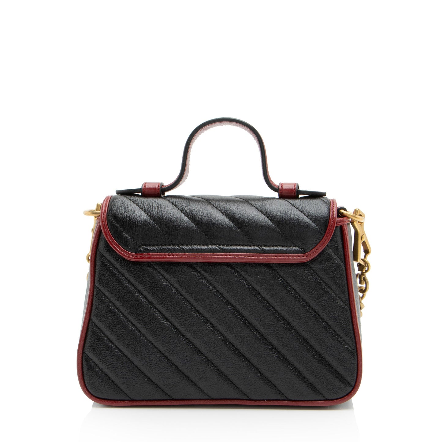 Gucci Matelasse Leather Torchon GG Marmont Mini Top Handle