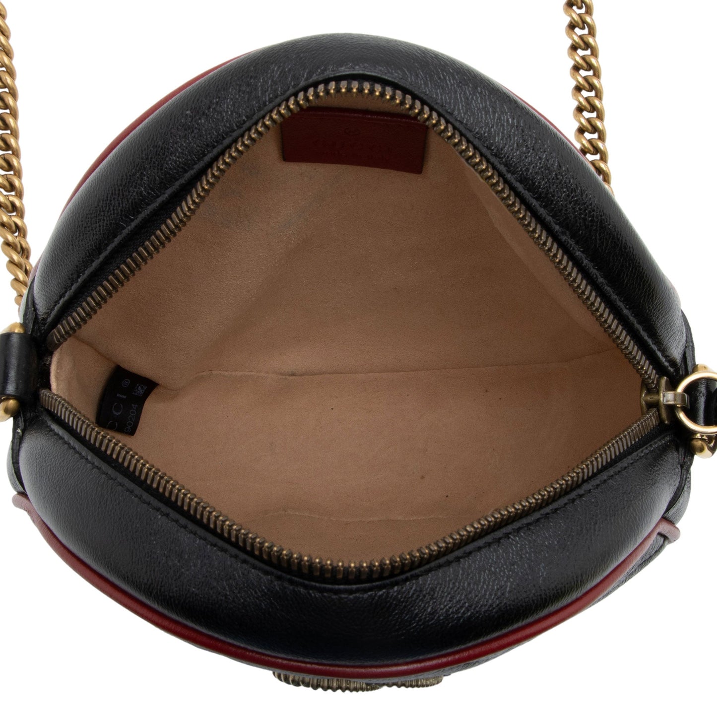 Gucci Matelasse Leather Torchon GG Marmont Round Mini Shoulder Bag (SHF-2rFjwc)