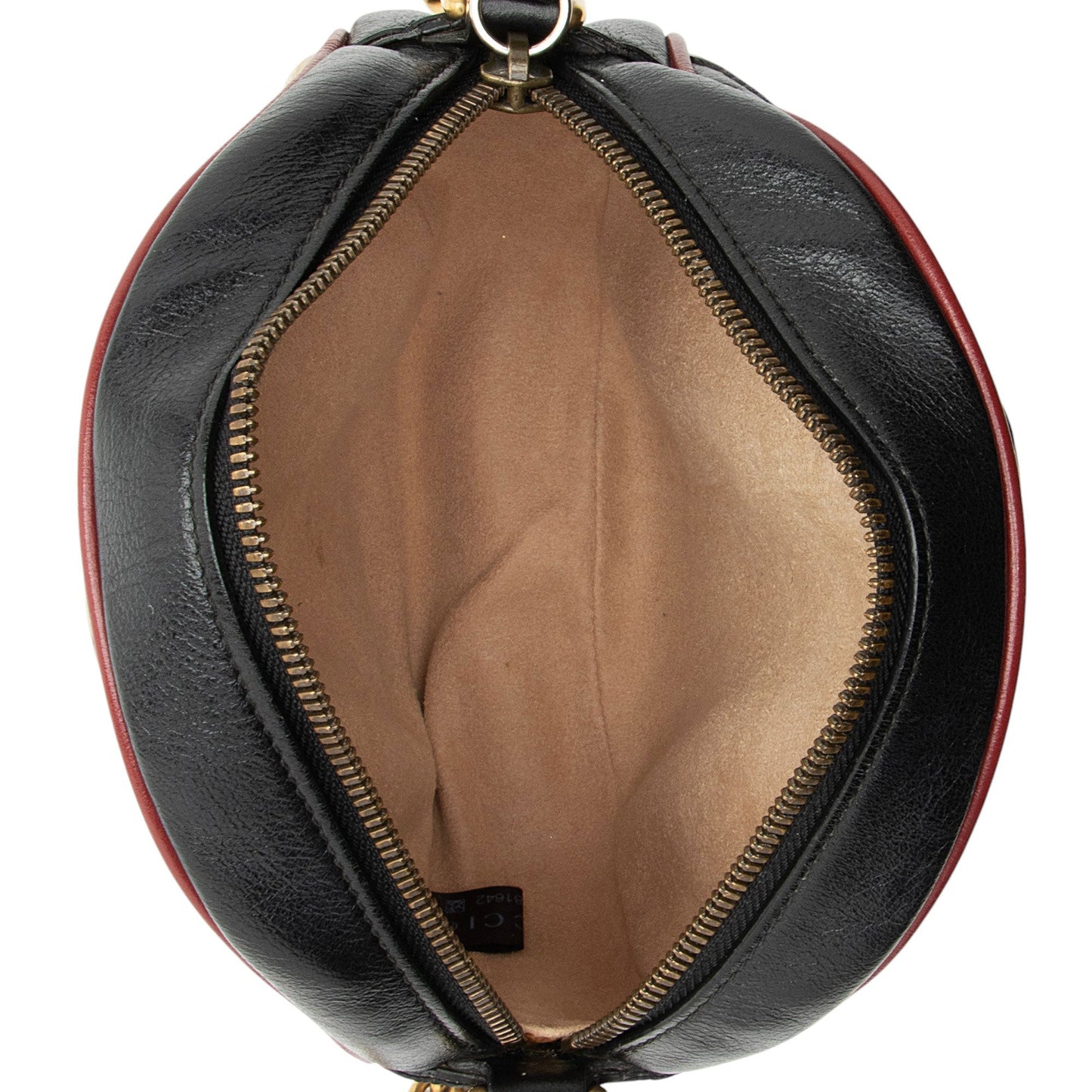 Gucci Matelasse Leather Torchon GG Marmont Round Mini Shoulder Bag