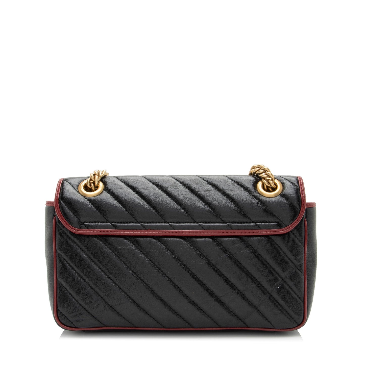 Gucci Matelasse Leather Torchon GG Marmont Small Flap Bag