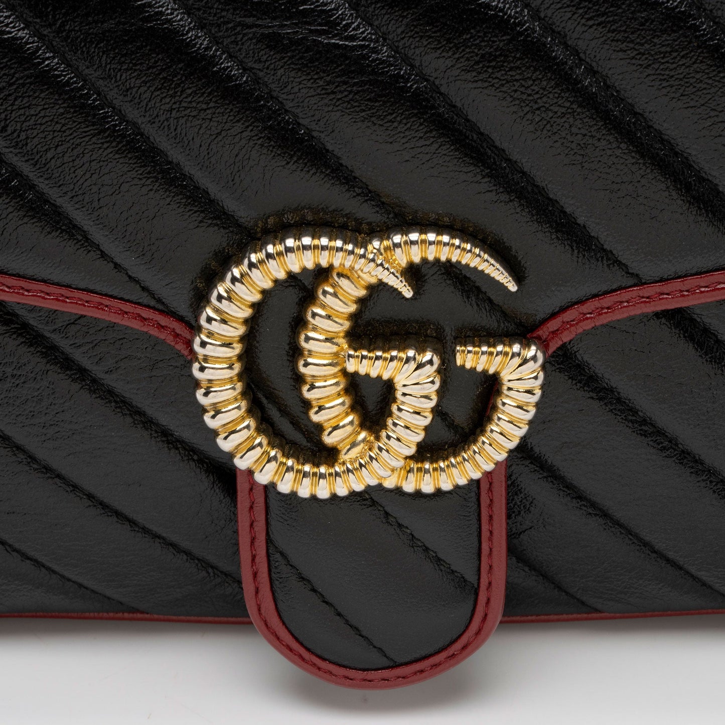 Gucci Matelasse Leather Torchon GG Marmont Small Flap Bag