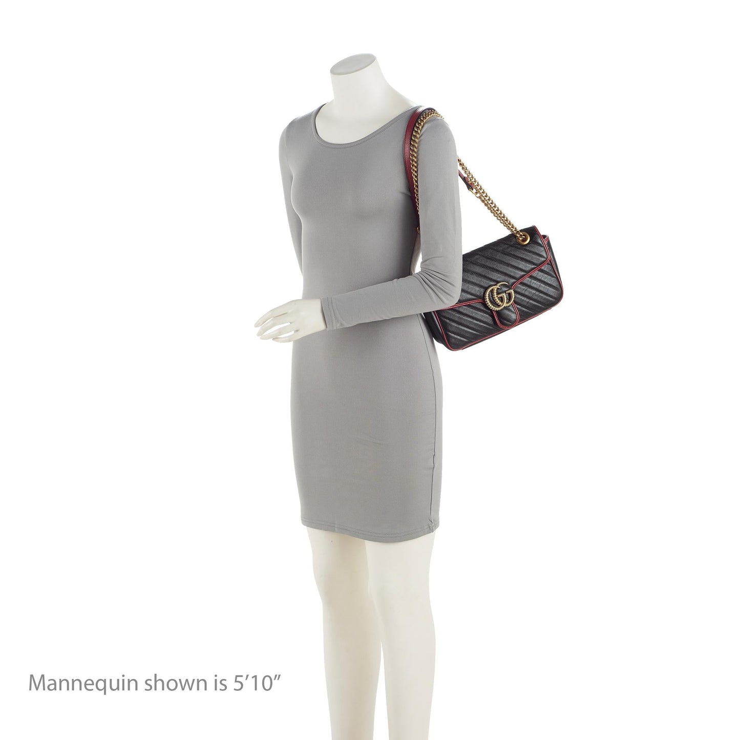 Gucci Matelasse Leather Torchon GG Marmont Small Flap Bag