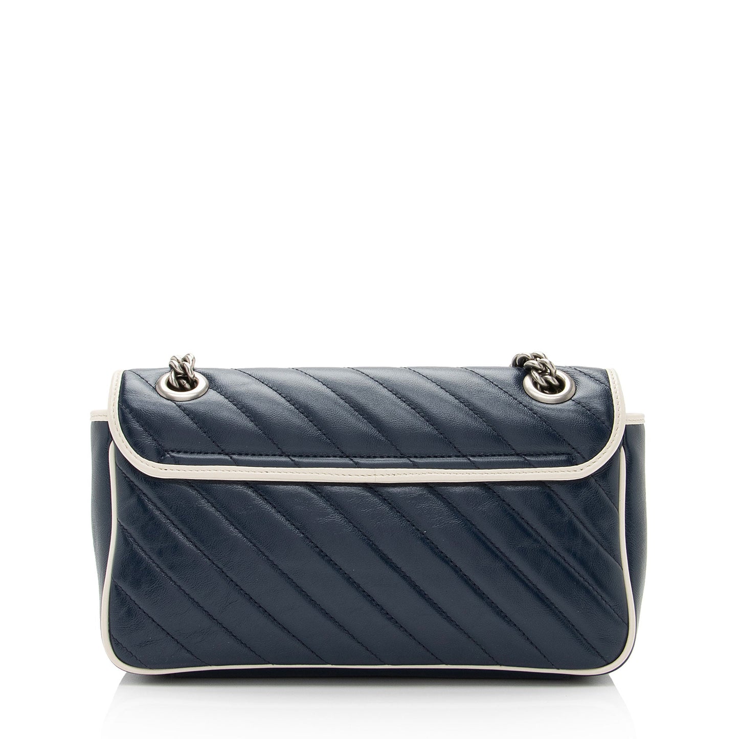 Gucci Matelasse Leather Torchon GG Marmont Small Flap Bag (SHF-UvP9FL)