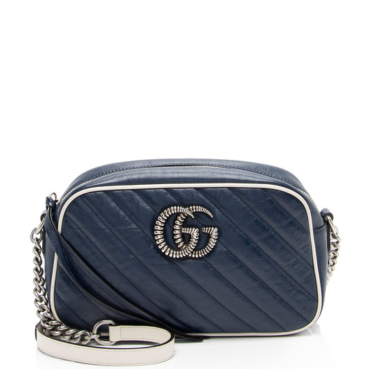 Gucci Matelasse Leather Torchon GG Marmont Small Shoulder Bag