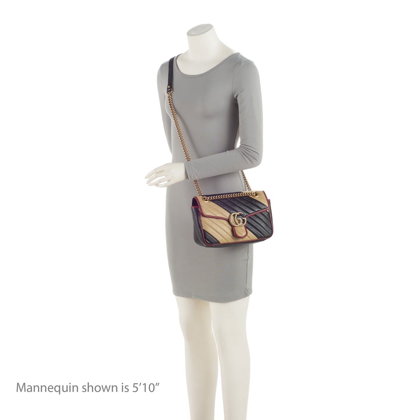 Gucci Matelasse Leather Torchon GG Marmont Small Flap Bag (SHF-fNtxDP)