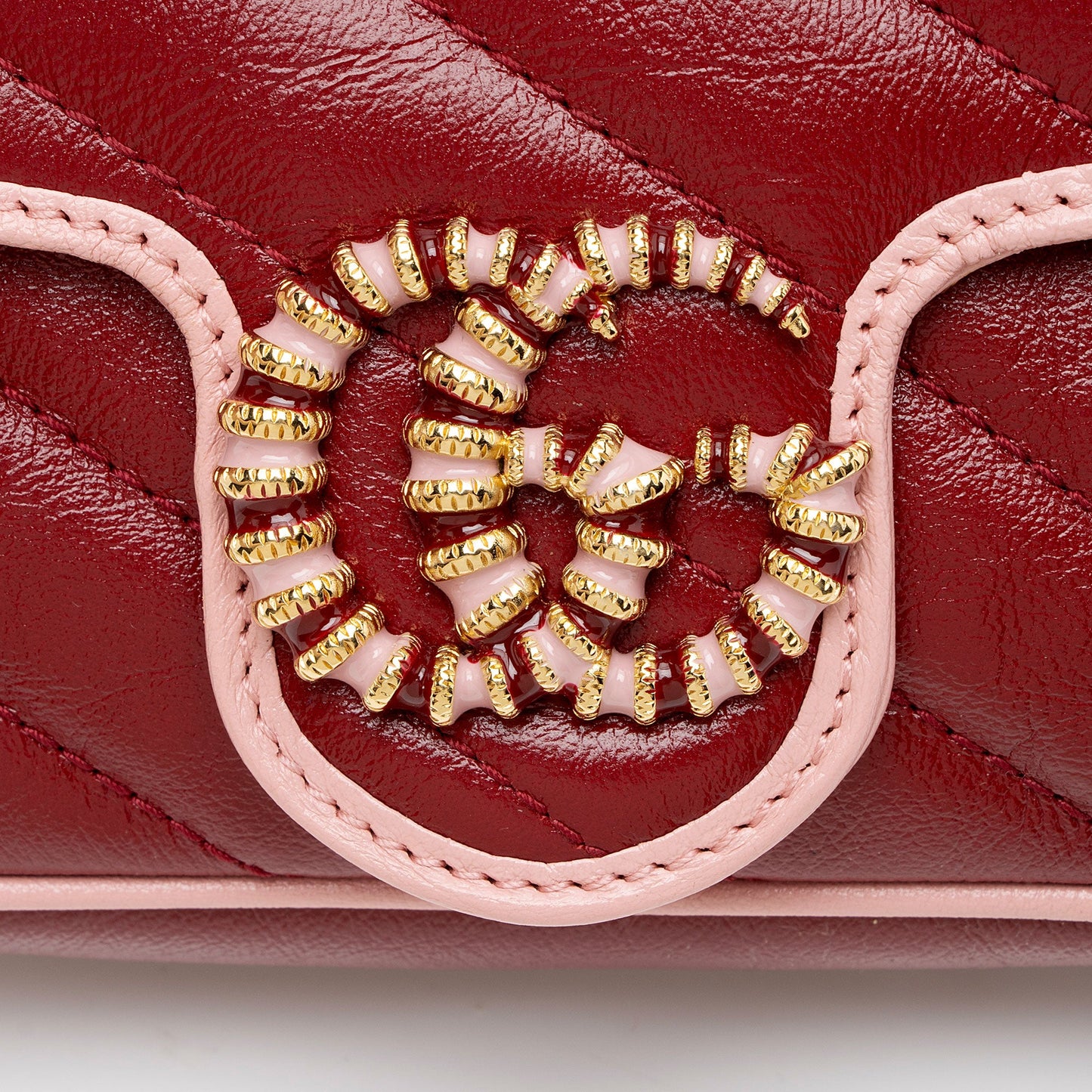 Gucci Matelasse Leather Torchon GG Marmont Super Mini Flap Bag