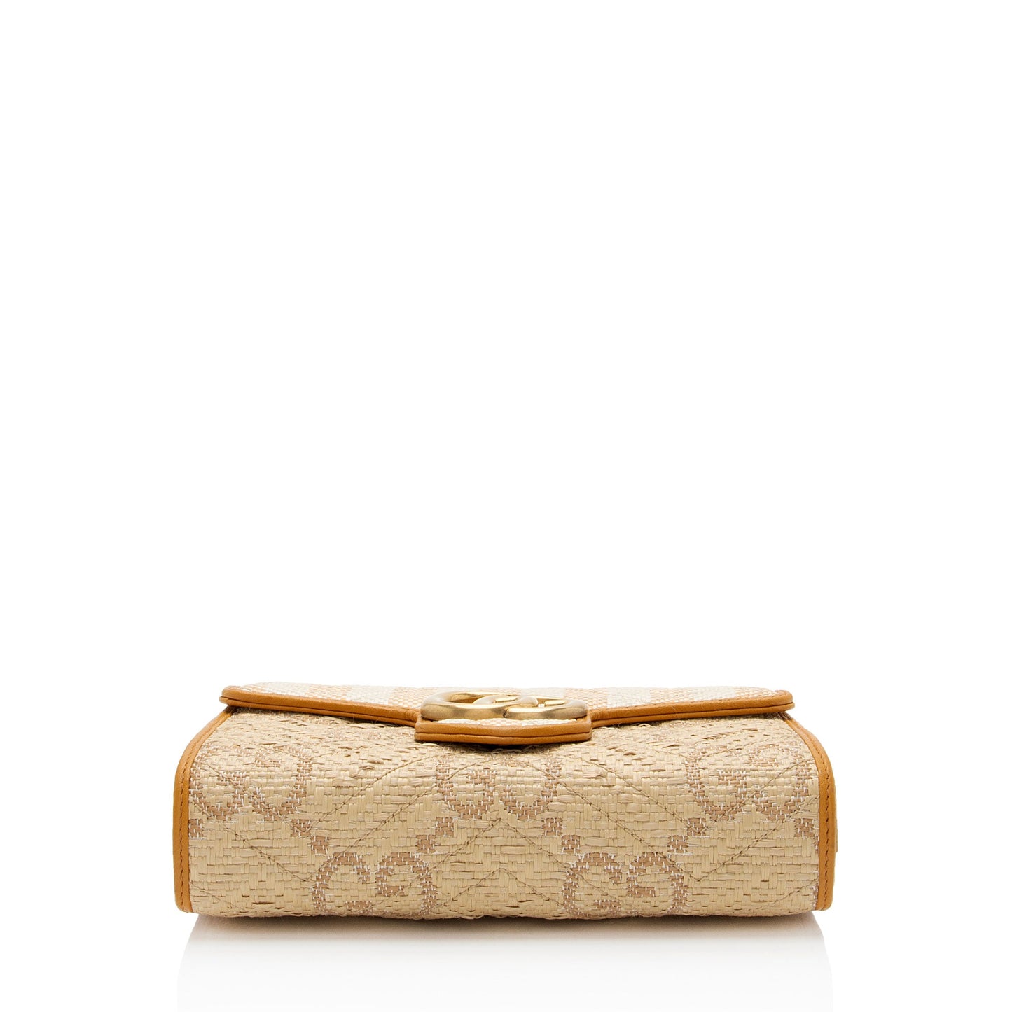 Gucci Matelasse Raffia GG Marmont Mini Wallet on Chain (SHF-wvhz6A)