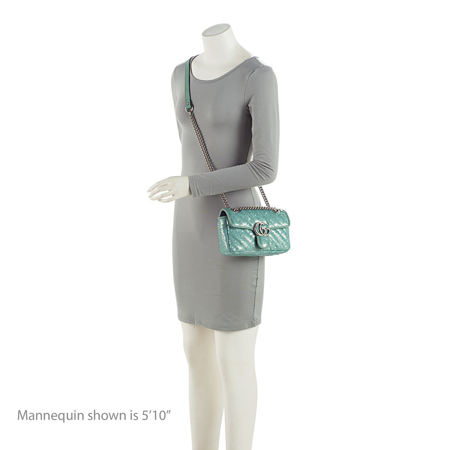 Gucci Matelasse Sequin GG Marmont Mini Flap Bag (SHF-09pAUc)