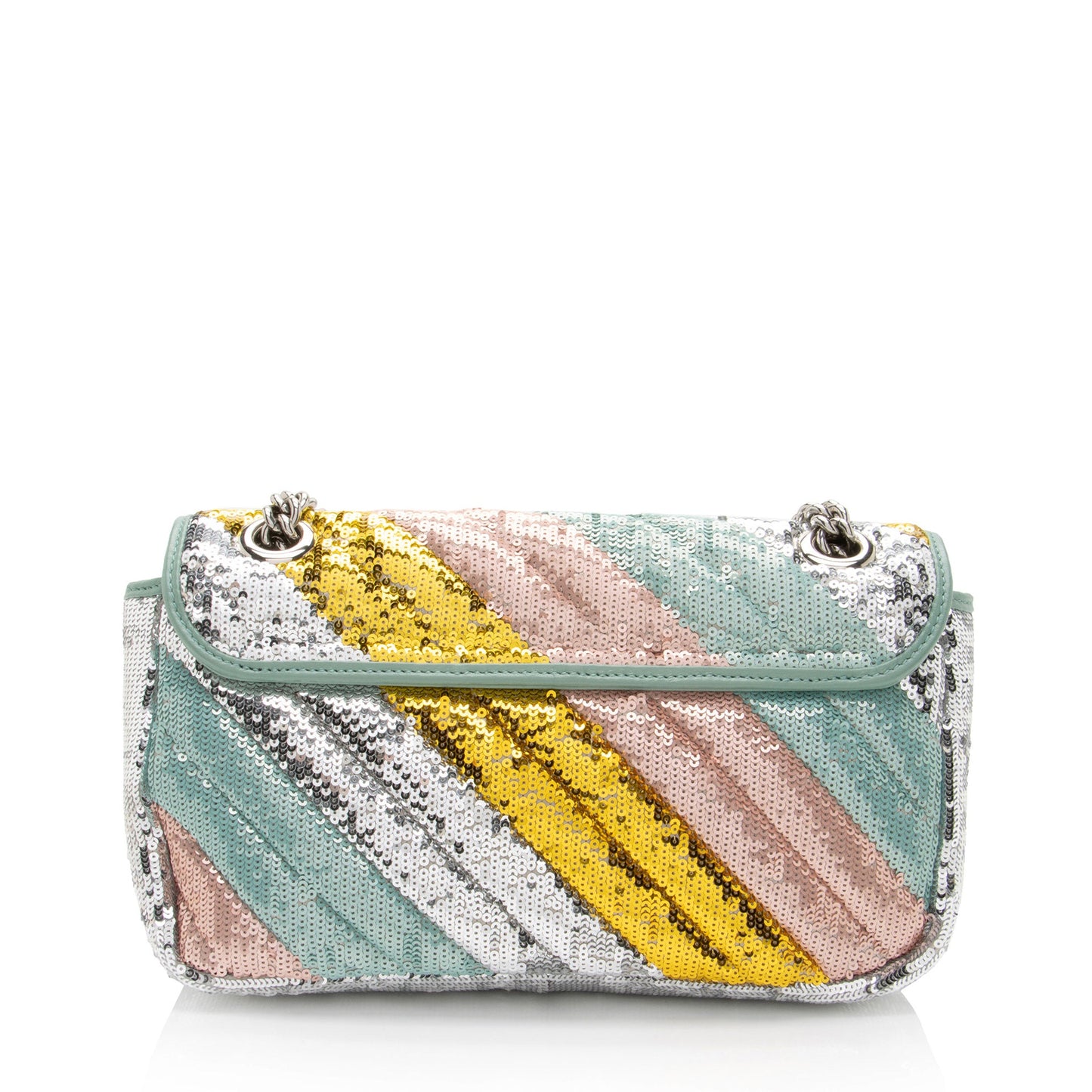 Gucci Matelasse Sequin GG Marmont Small Flap Bag