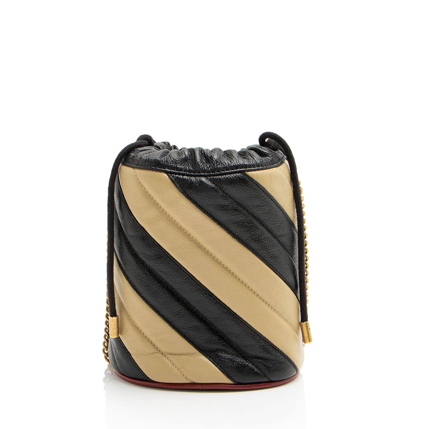 Gucci Matelasse Striped Leather GG Marmont Mini 2.0 Bucket Bag