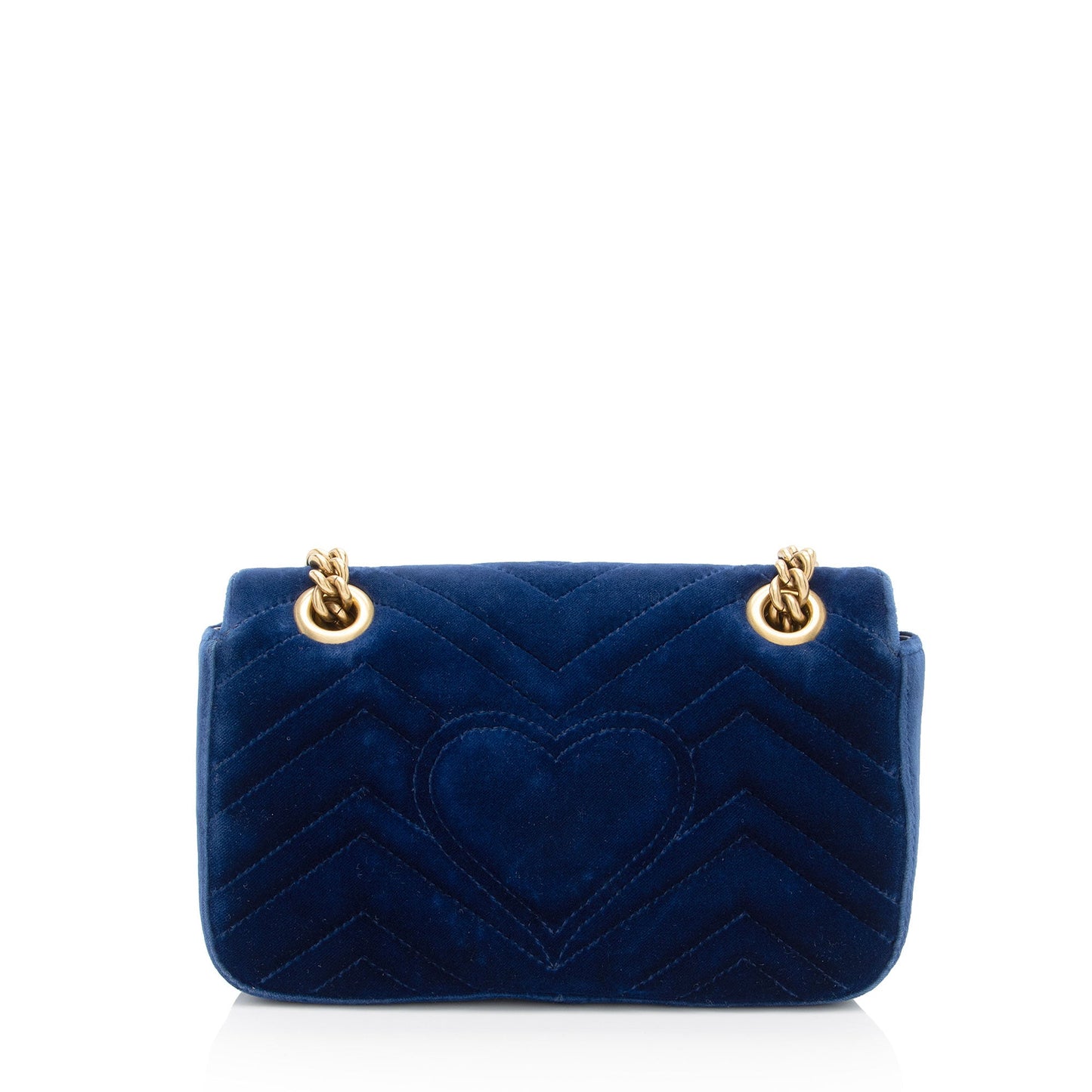 Gucci Matelasse Velvet GG Marmont Mini Flap Bag (SHF-PWuxDi)