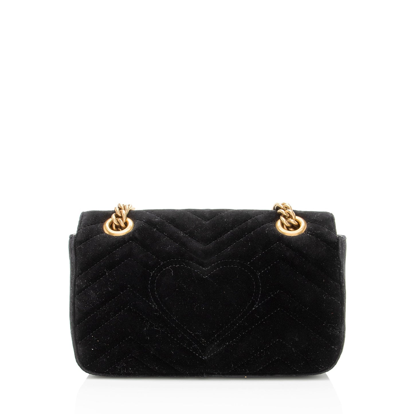Gucci Matelasse Velvet GG Marmont Mini Flap Bag