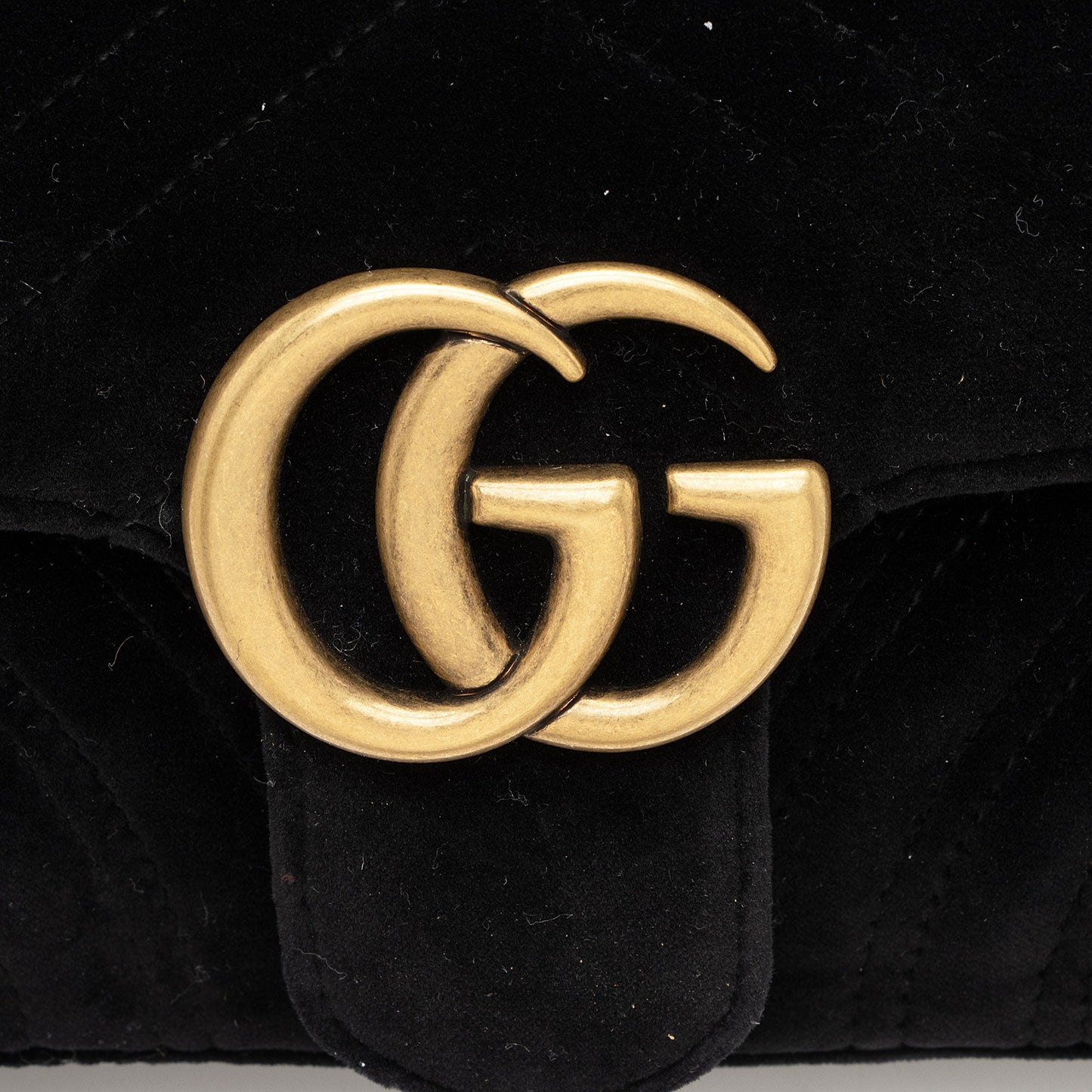Gucci Matelasse Velvet GG Marmont Mini Flap Bag