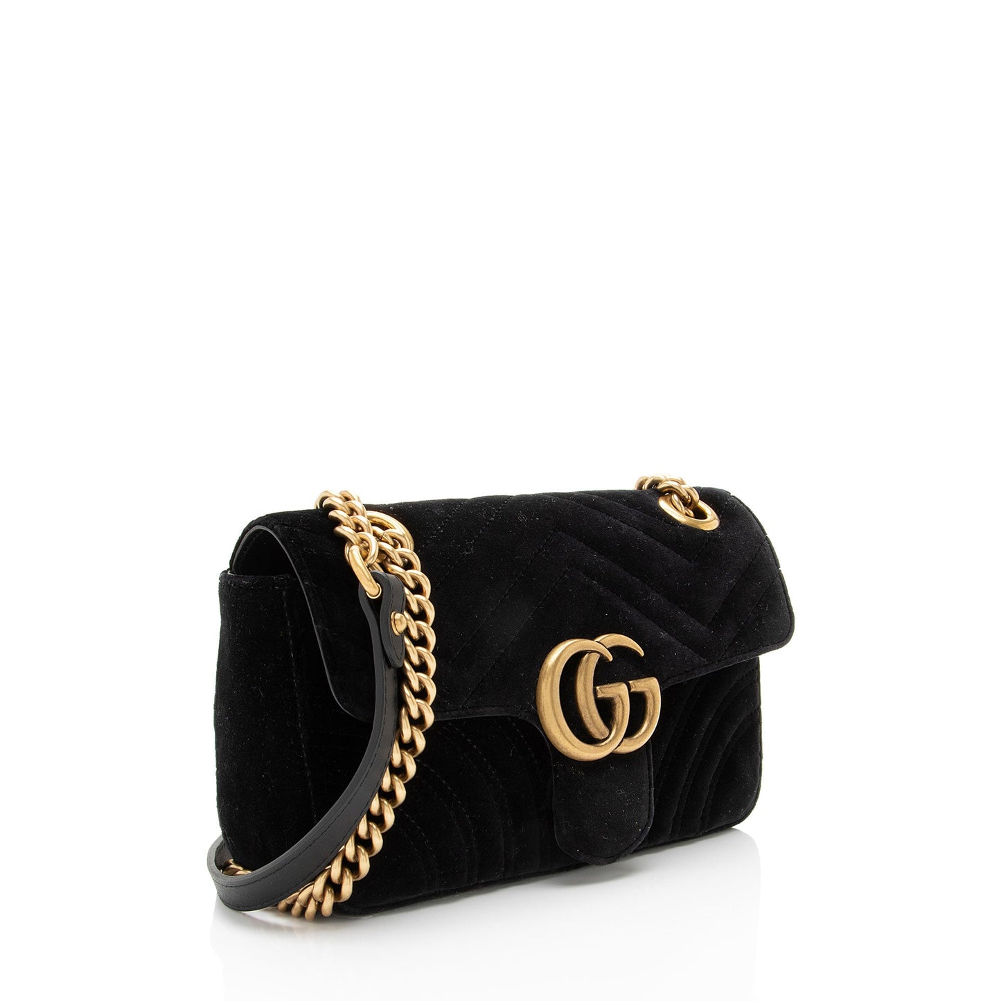 Gucci Matelasse Velvet GG Marmont Mini Flap Bag