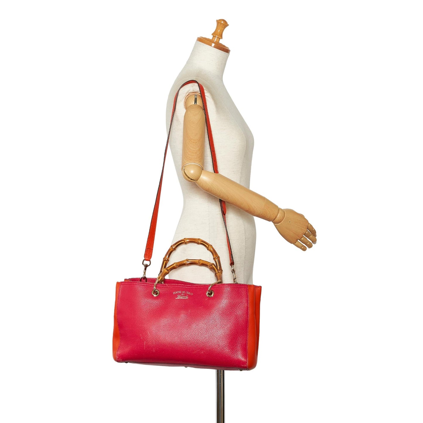 Gucci Medium Bicolor Bamboo Shopper (SHG-bLuzSR)