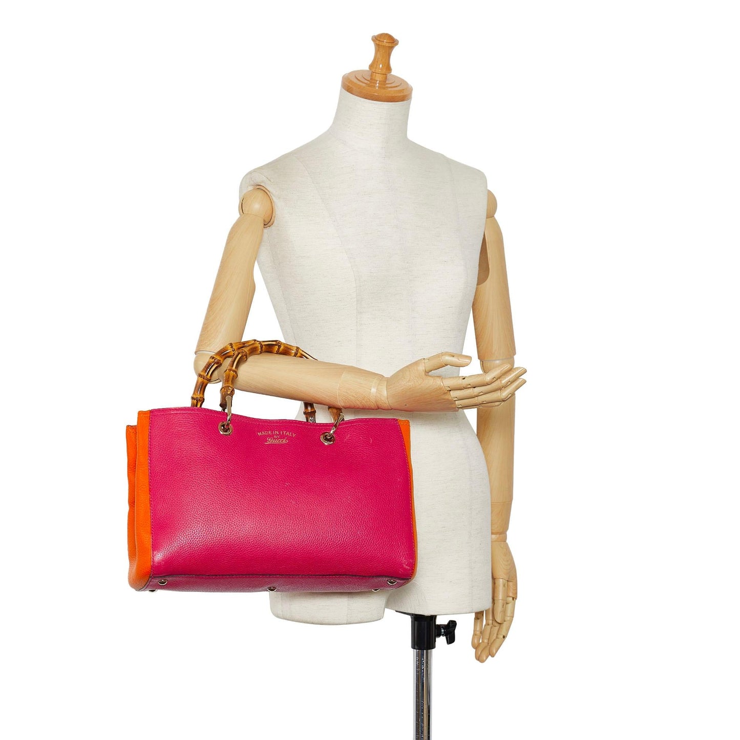 Gucci Medium Bicolor Bamboo Shopper (SHG-Sv82lq)