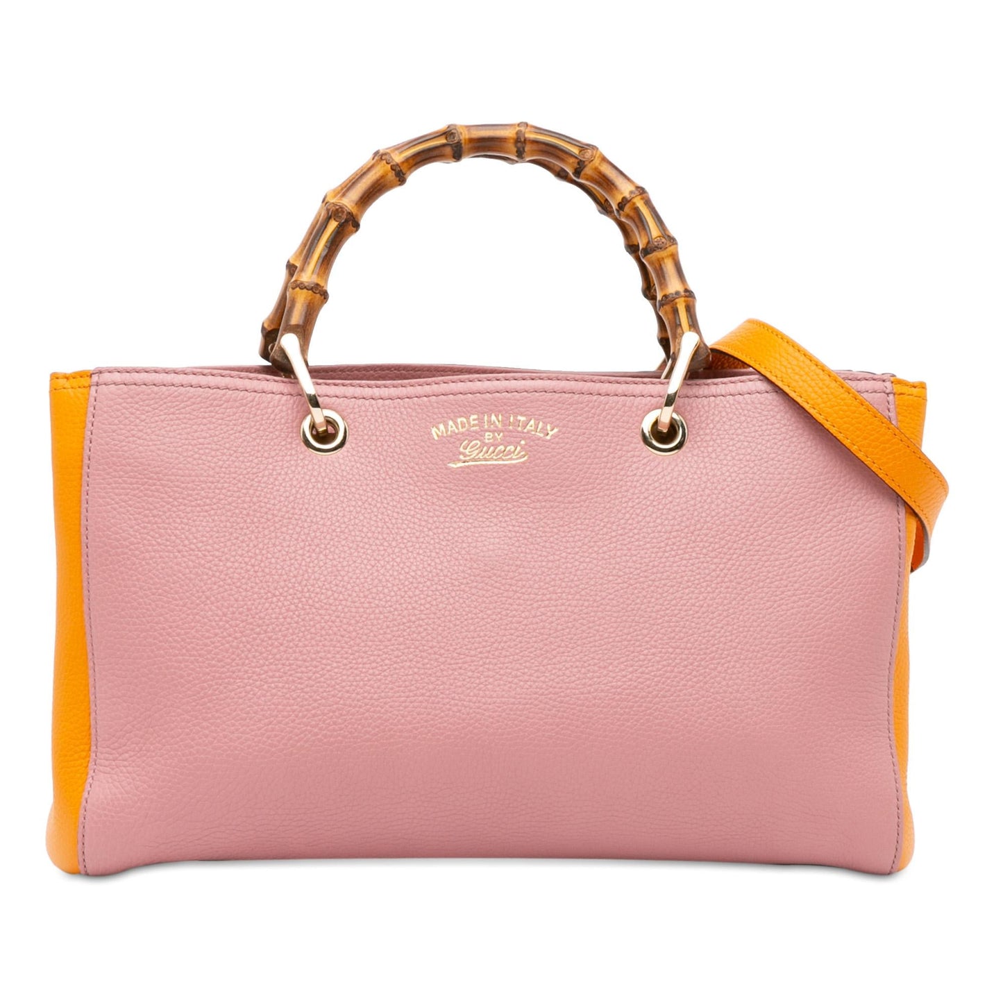 Gucci Medium Bicolor Bamboo Shopper (SHG-d7YYV5)