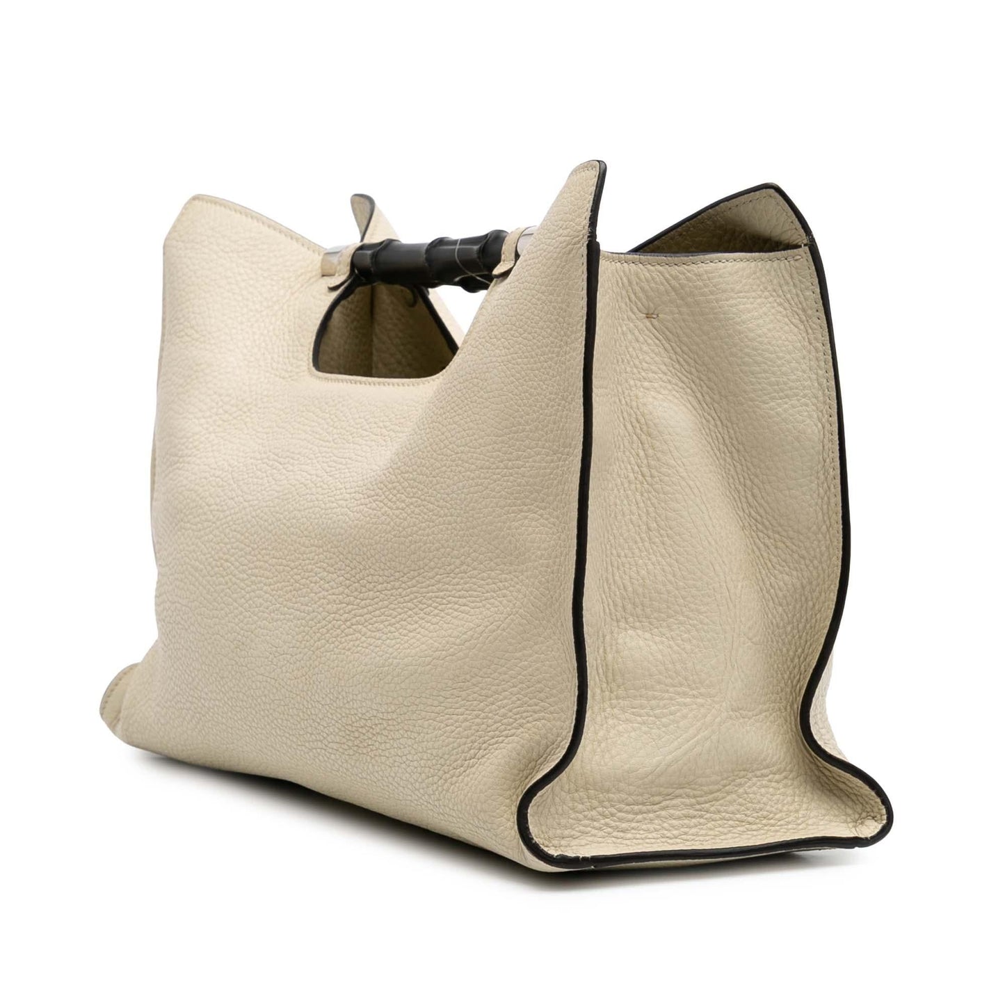 Gucci Medium Calfskin Bamboo Daily Shopper Satchel