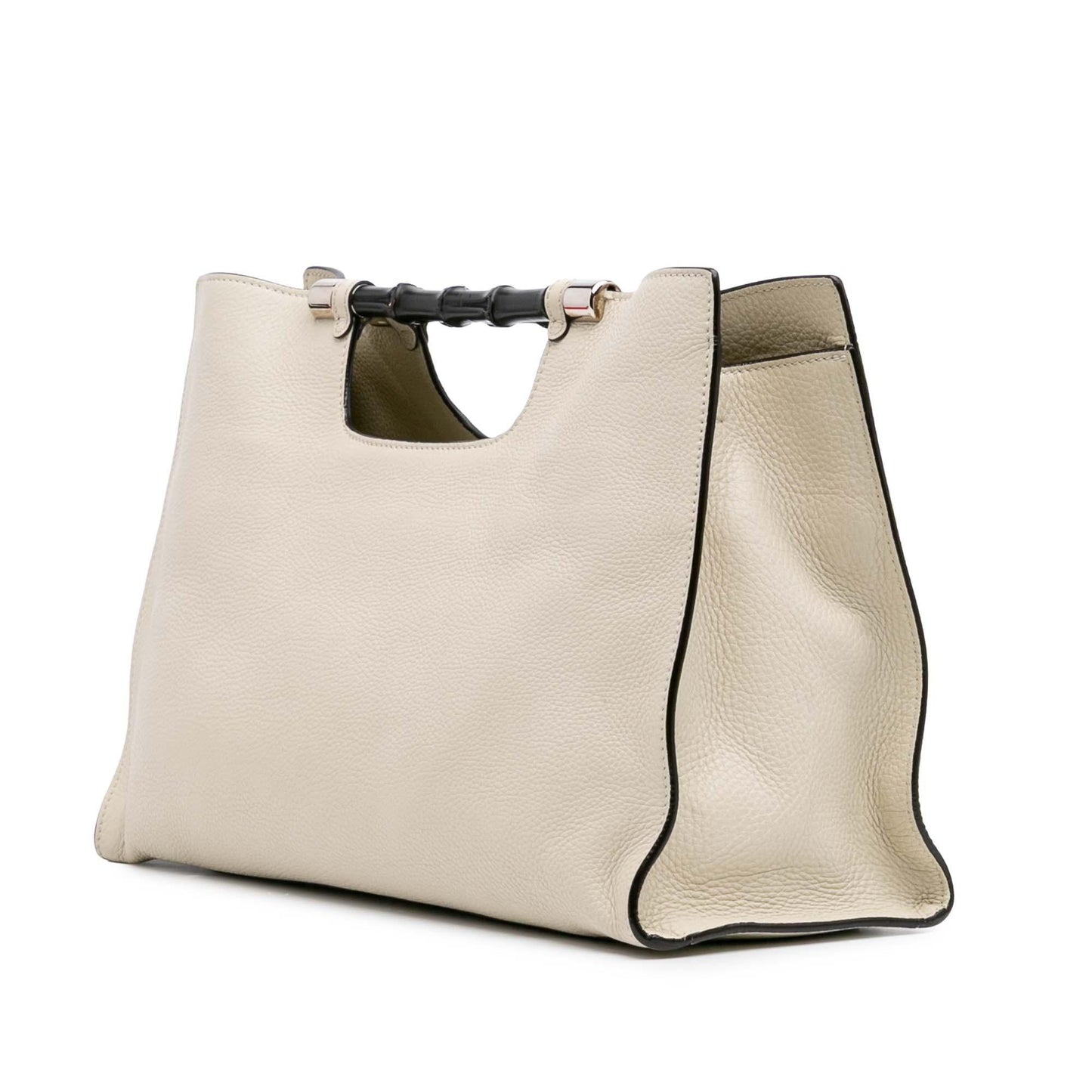 Gucci Medium Calfskin Bamboo Daily Shopper Satchel