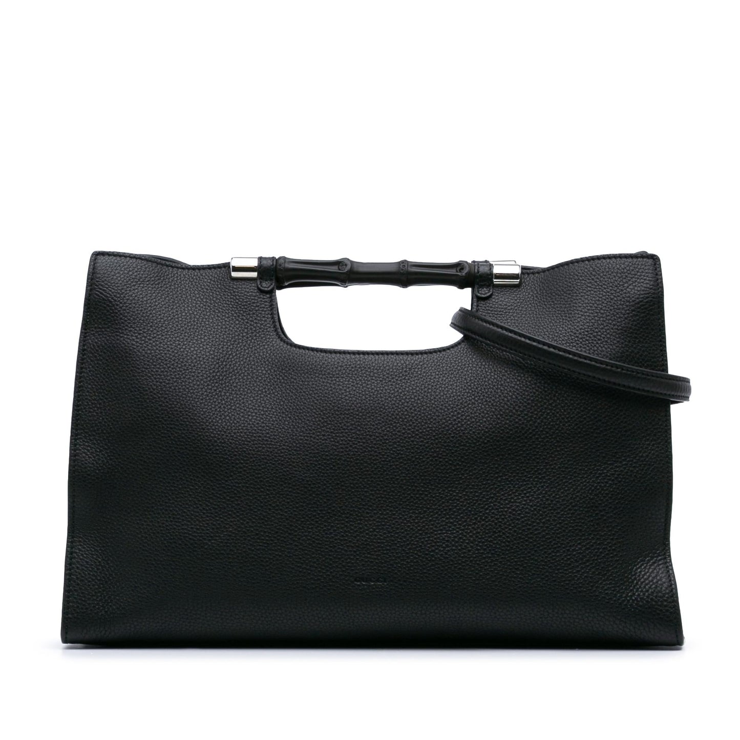 Gucci Medium Calfskin Bamboo Daily Shopper Satchel