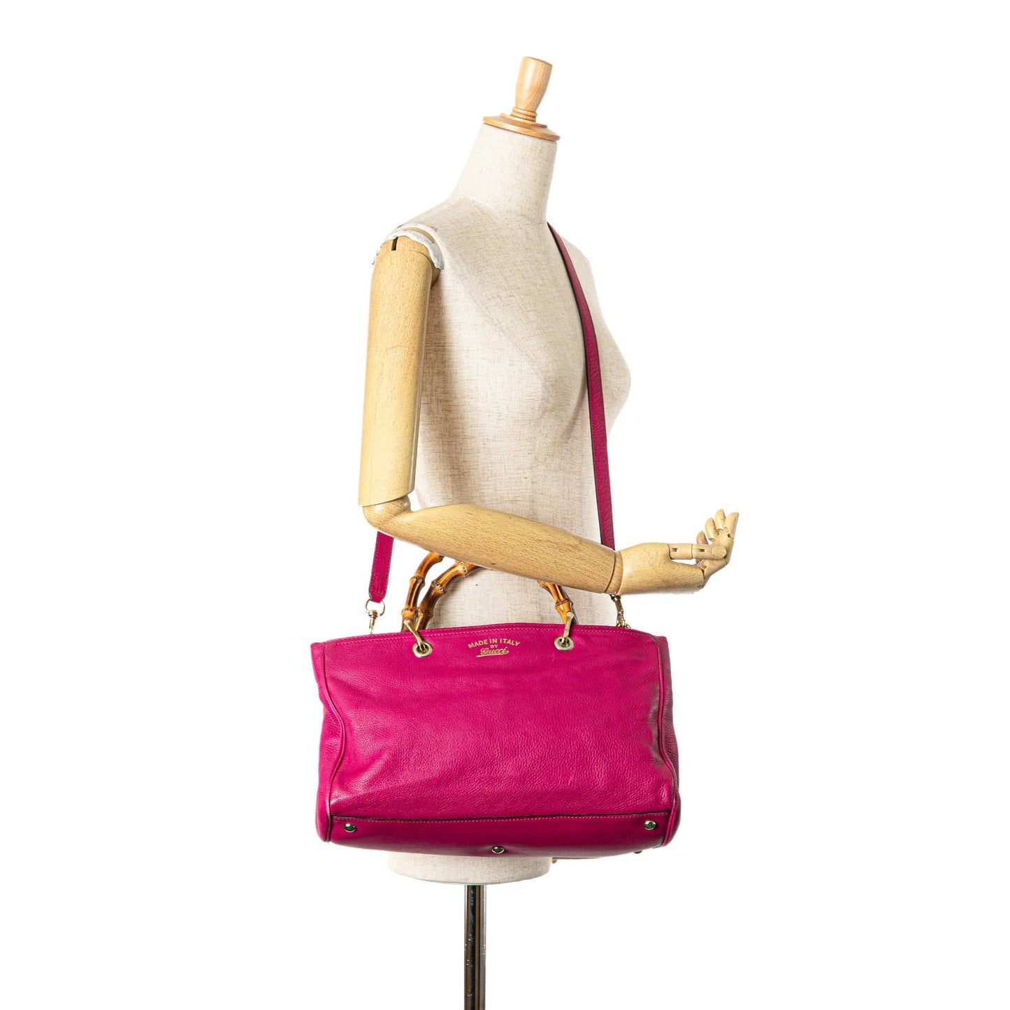 Gucci Medium Calfskin Bamboo Shopper Satchel (SHG-BUwDqc)