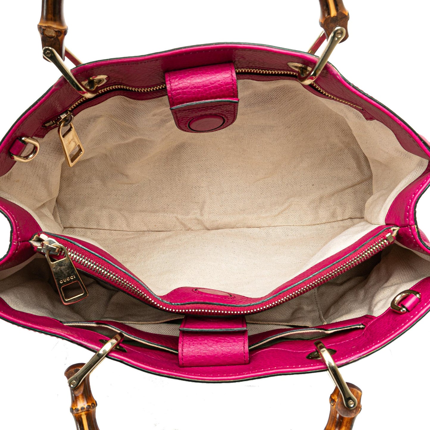 Gucci Medium Calfskin Bamboo Shopper Satchel