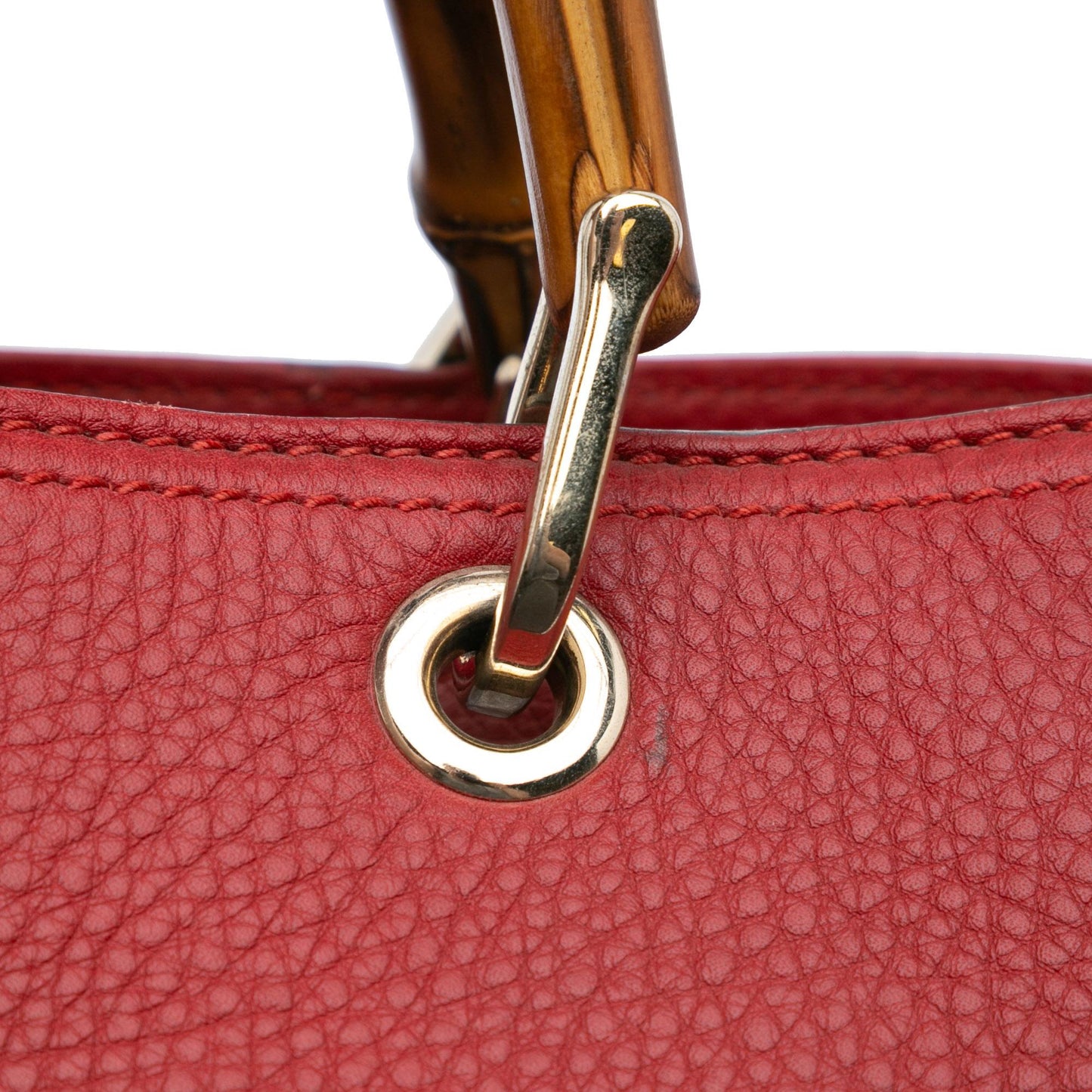 Gucci Medium Calfskin Bamboo Shopper Satchel