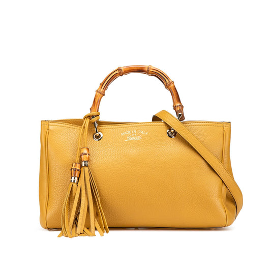 Gucci Medium Calfskin Bamboo Shopper Satchel