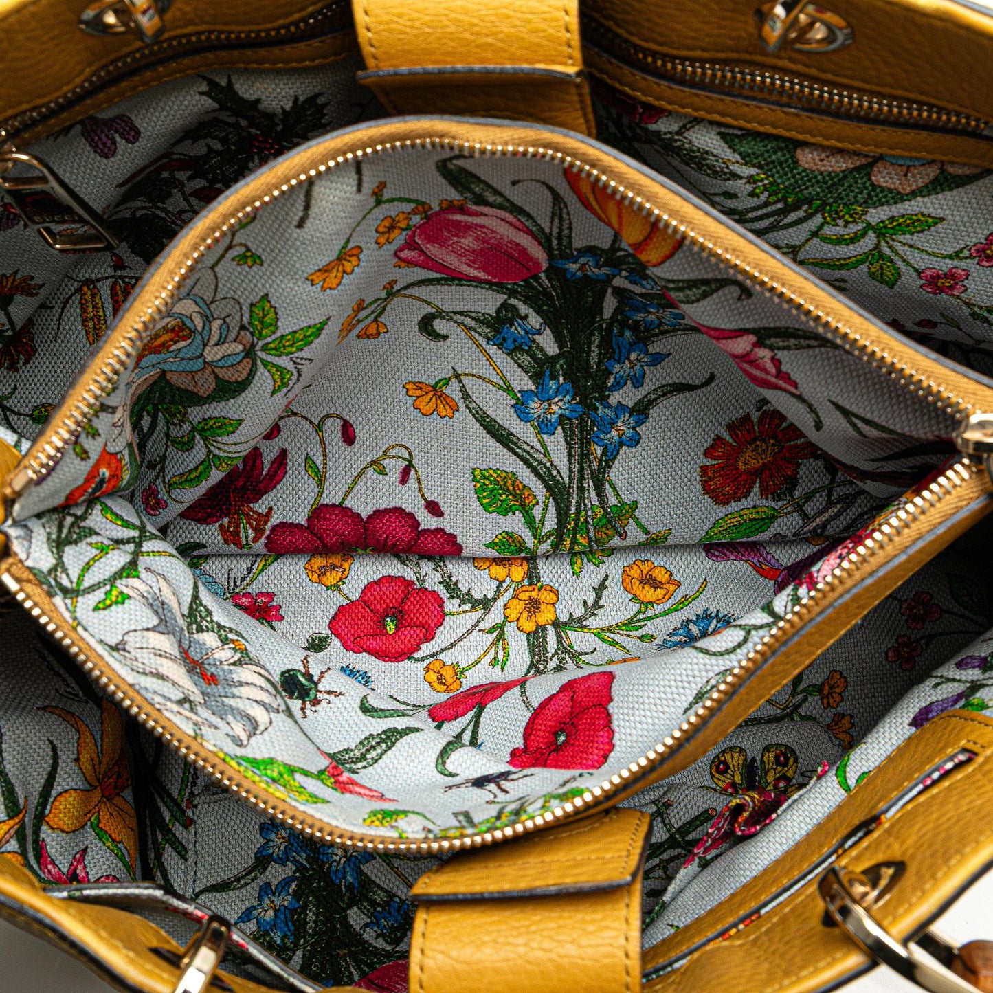 Gucci Medium Calfskin Bamboo Shopper Satchel