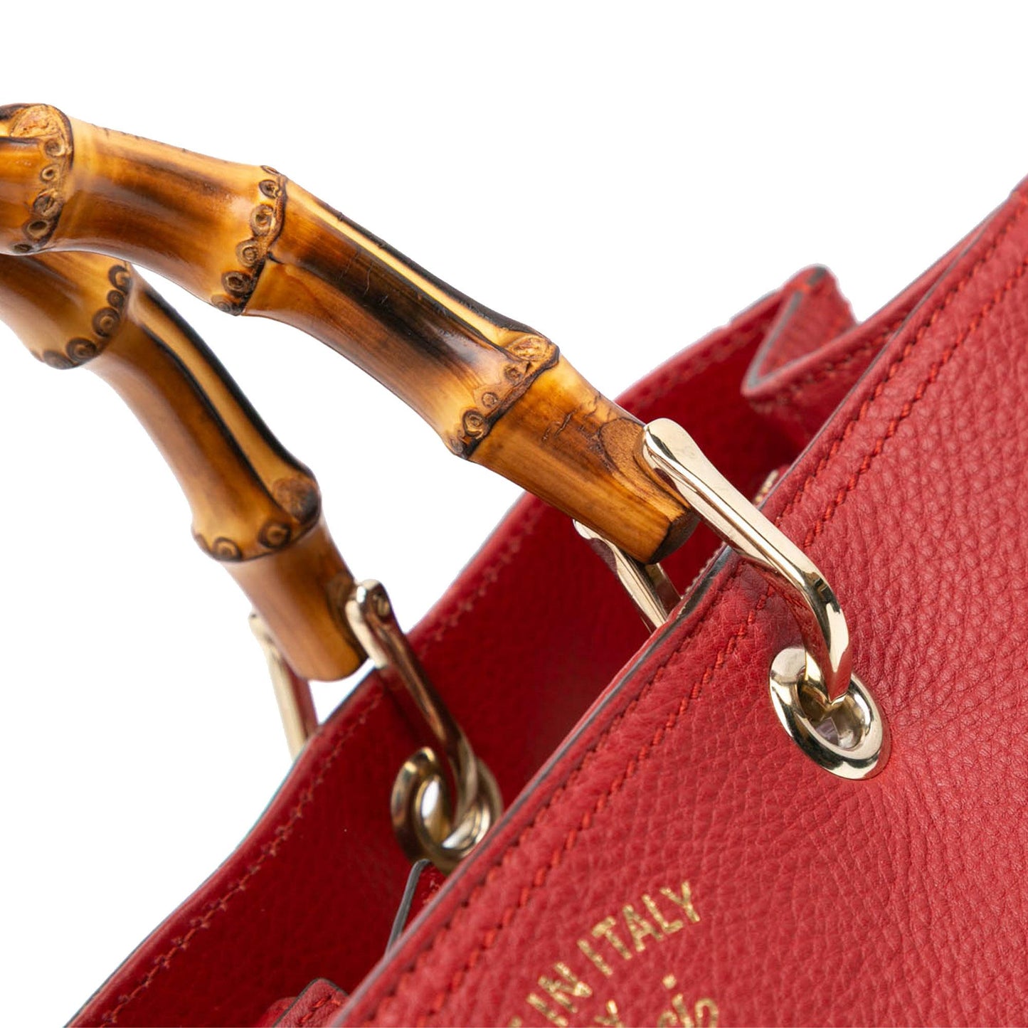 Gucci Medium Calfskin Bamboo Shopper Satchel